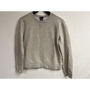 Joe Boxer Women's Pullover Crew neck Relaxed Fit Sweatshirt Gray Size Small